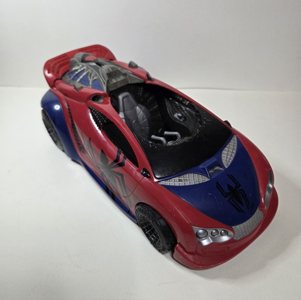 2006 Red Spider-Themed Toy Car. Spider Man Car.